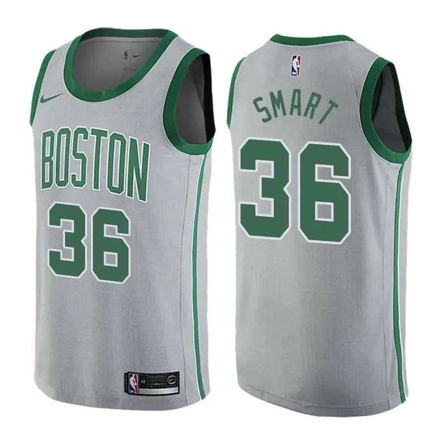 Celtics Marcus Smart #36 City Edition Gray NBA Jersey - Unisex Adult Sizes S-3XL