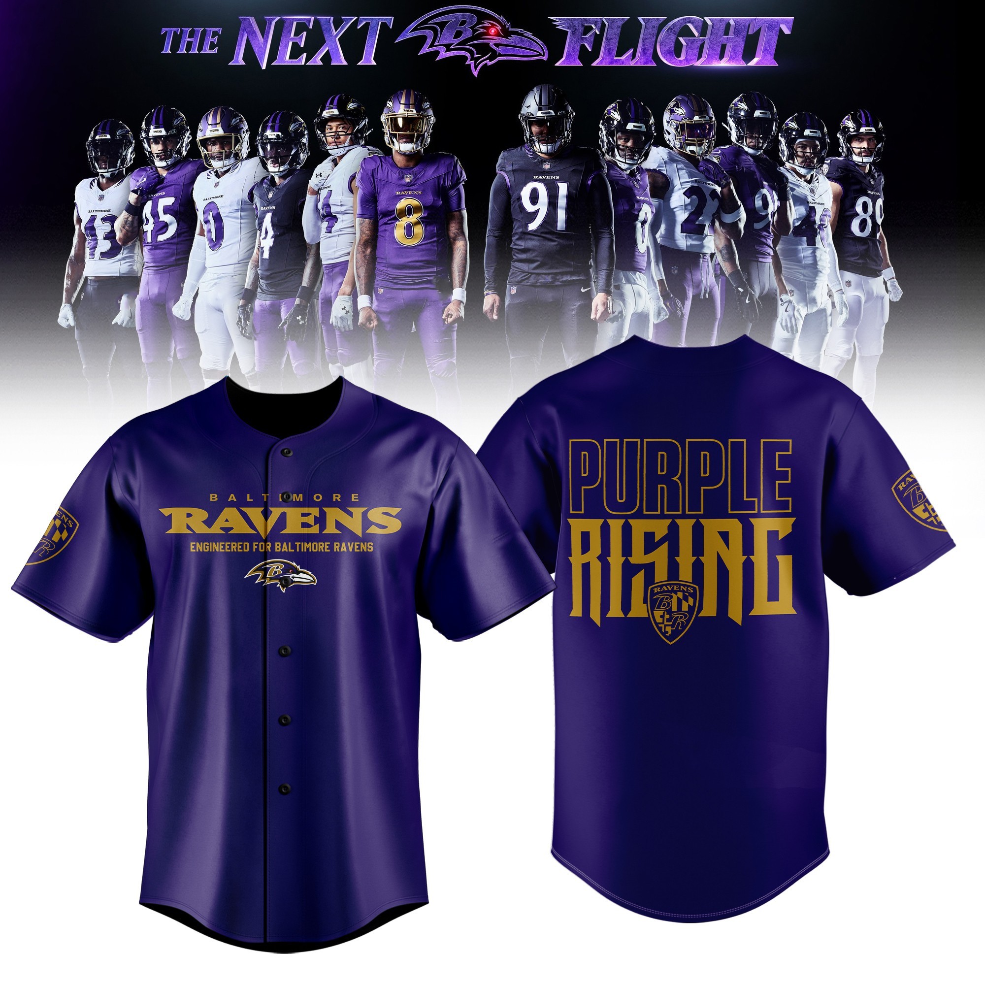 Musemora - Unisex Baltimore Ravens Jersey - Game Day