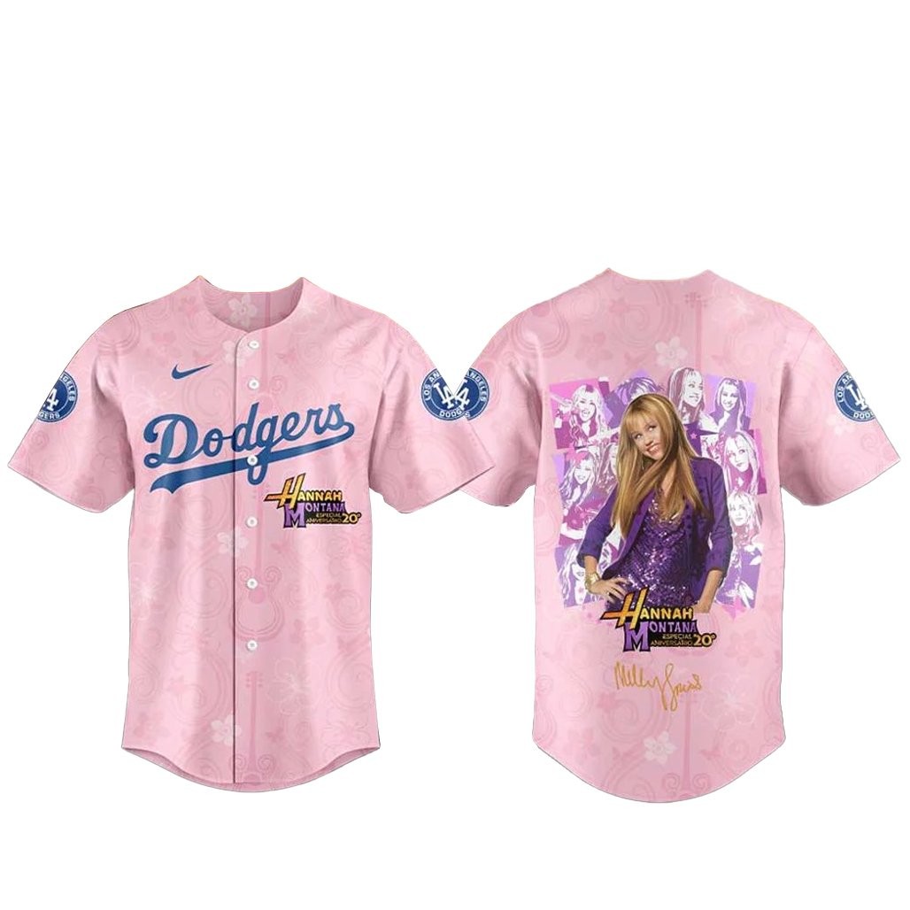 Los Angeles Dodgers x Hannah Montana 20th Anniversary Baseball Jersey