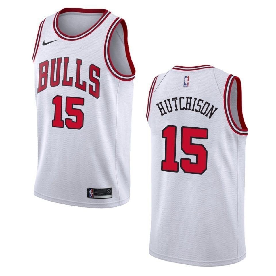 Men's Chicago Bulls Chandler Hutchison Association Swingman Jersey White - Size S-3XL
