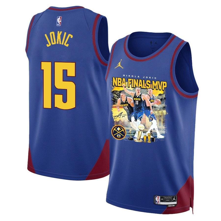 Nikola Jokic Denver Nuggets 2023 NBA Champions Swingman Jersey - Blue