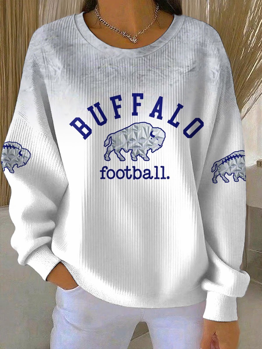 Musemora - Women's Buffalo Bills Sweatshirt - Game Day Football