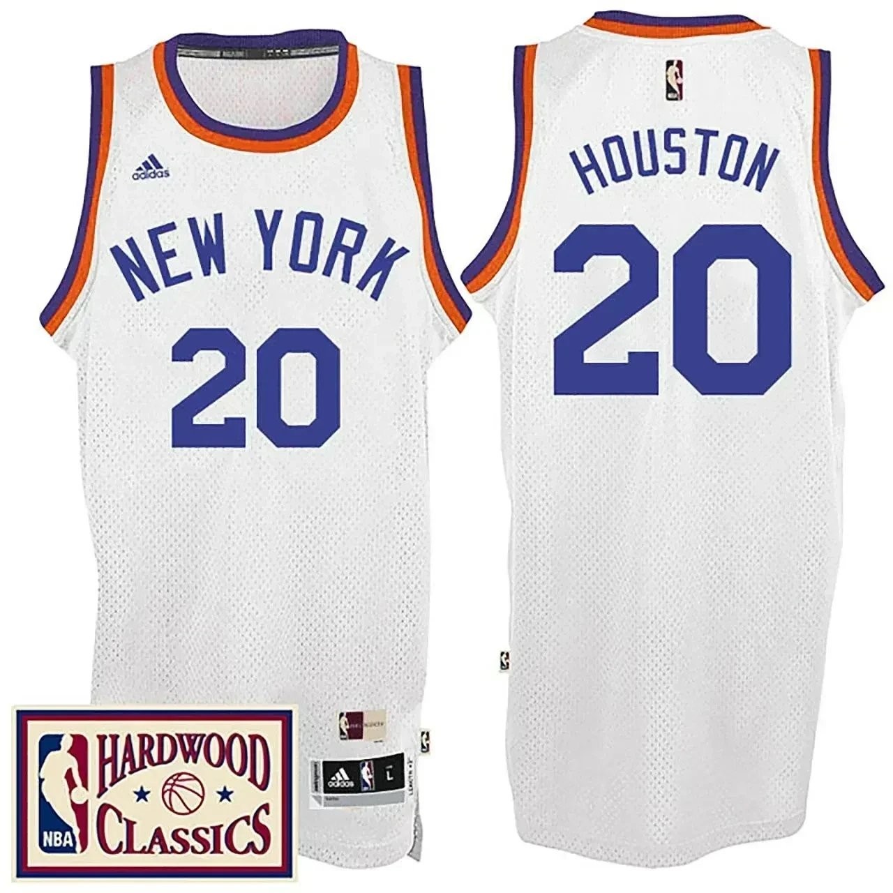 New York Knicks Allan Houston Hardwood Classics Throwback White Jersey Men's 2016-17 Season Size S-3XL