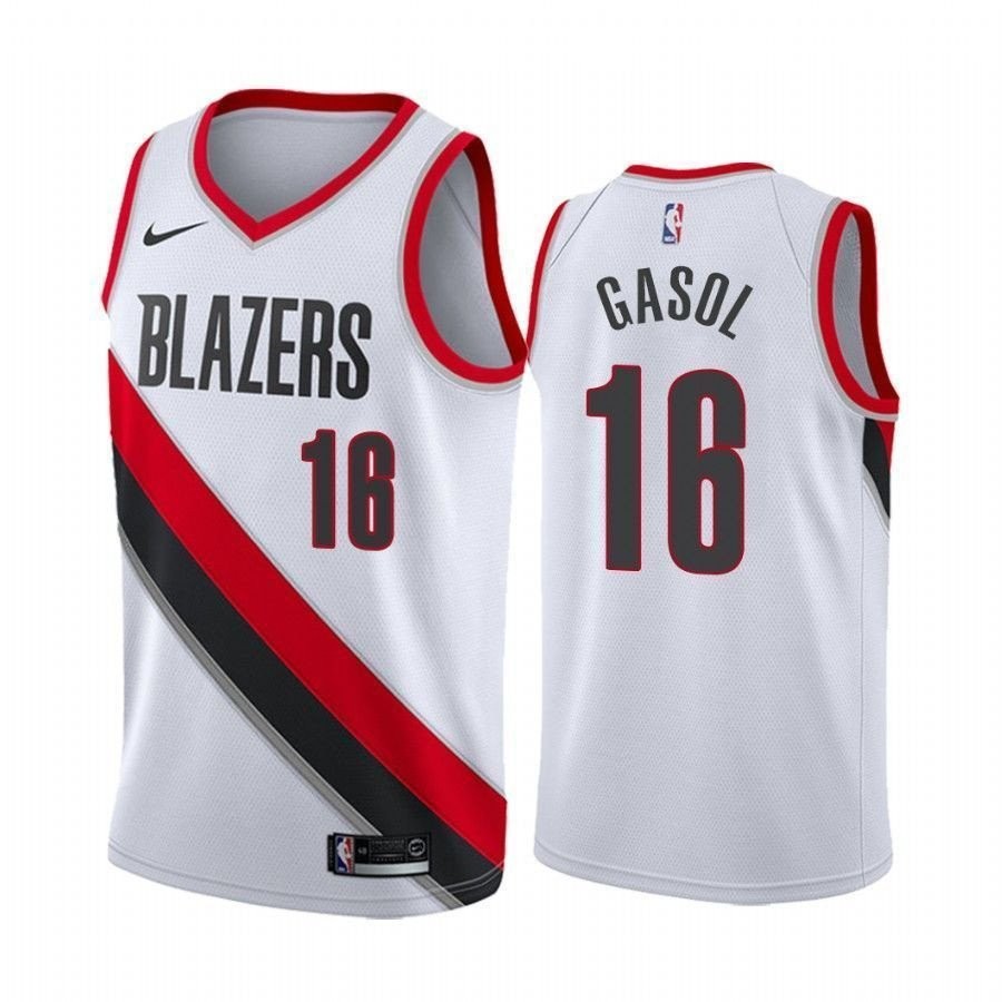 Men's Portland Trail Blazers Pau Gasol 16 Association Jersey - Multicolor Polyester