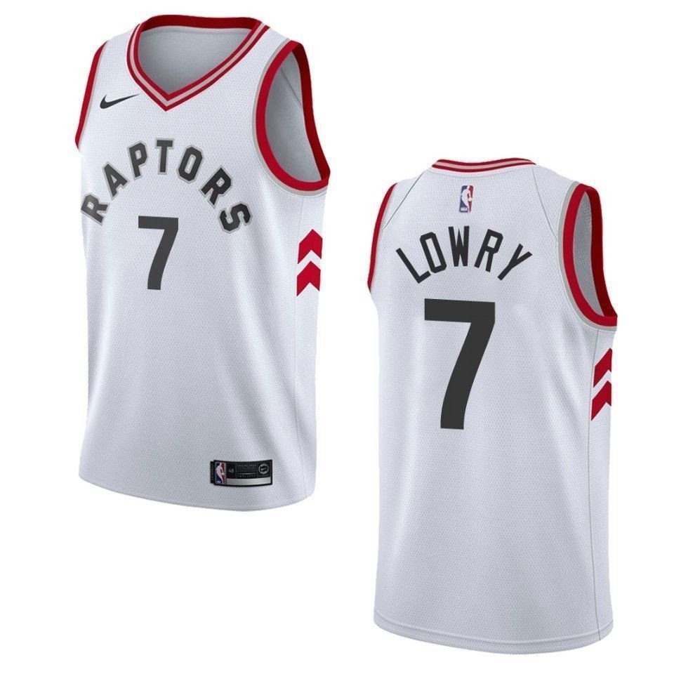 Men's Toronto Raptors Kyle Lowry 7 Association Swingman Jersey White