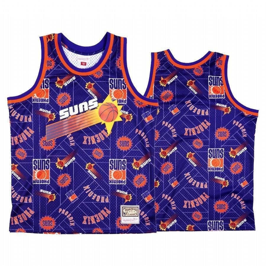 Men's Phoenix Suns Purple Tear Up Pack Jersey - 100% Polyester Breathable Sports Jersey