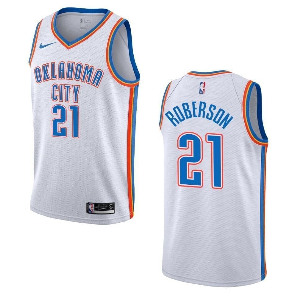 Men's Oklahoma City Thunder Andre Roberson #21 Association Swingman Jersey White