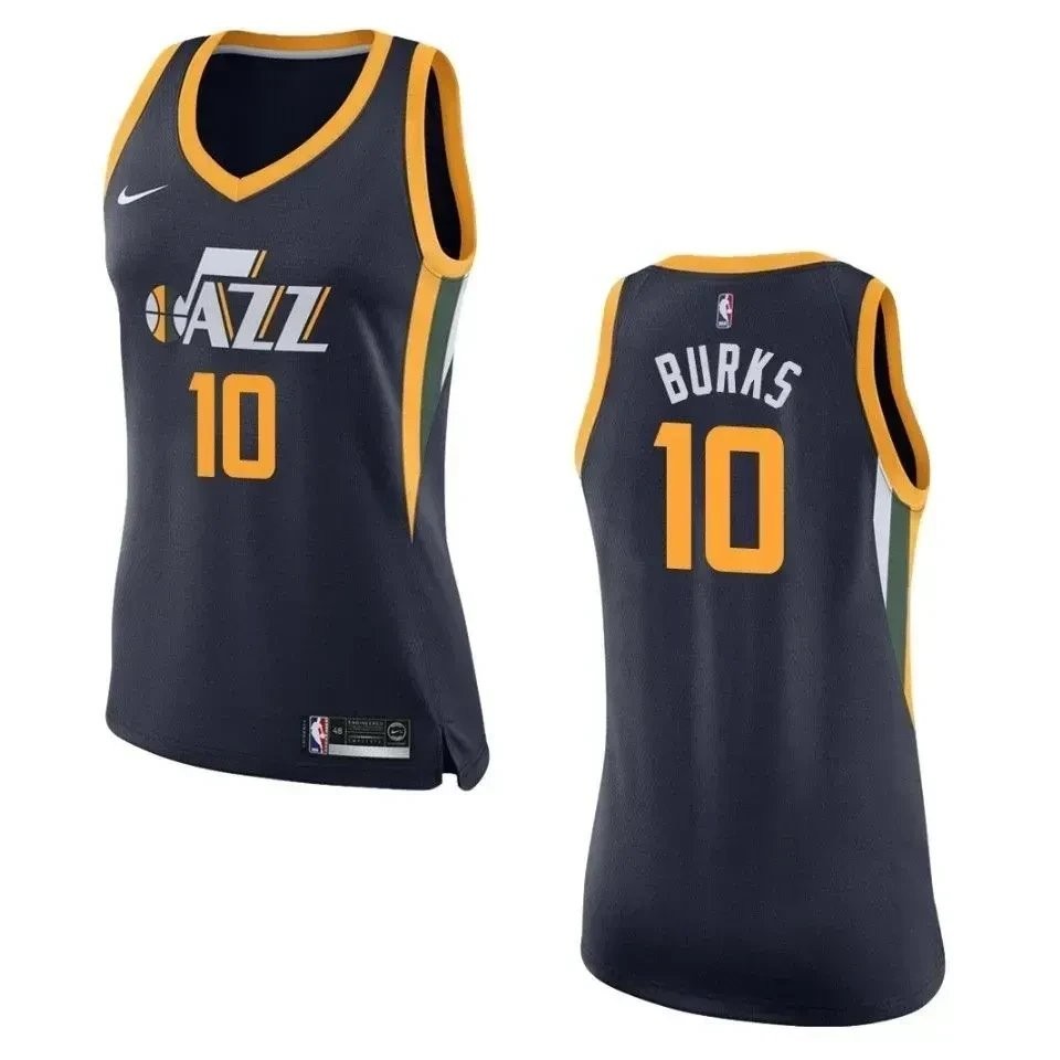 Women's Utah Jazz Alec Burks #10 Icon Swingman Jersey Navy