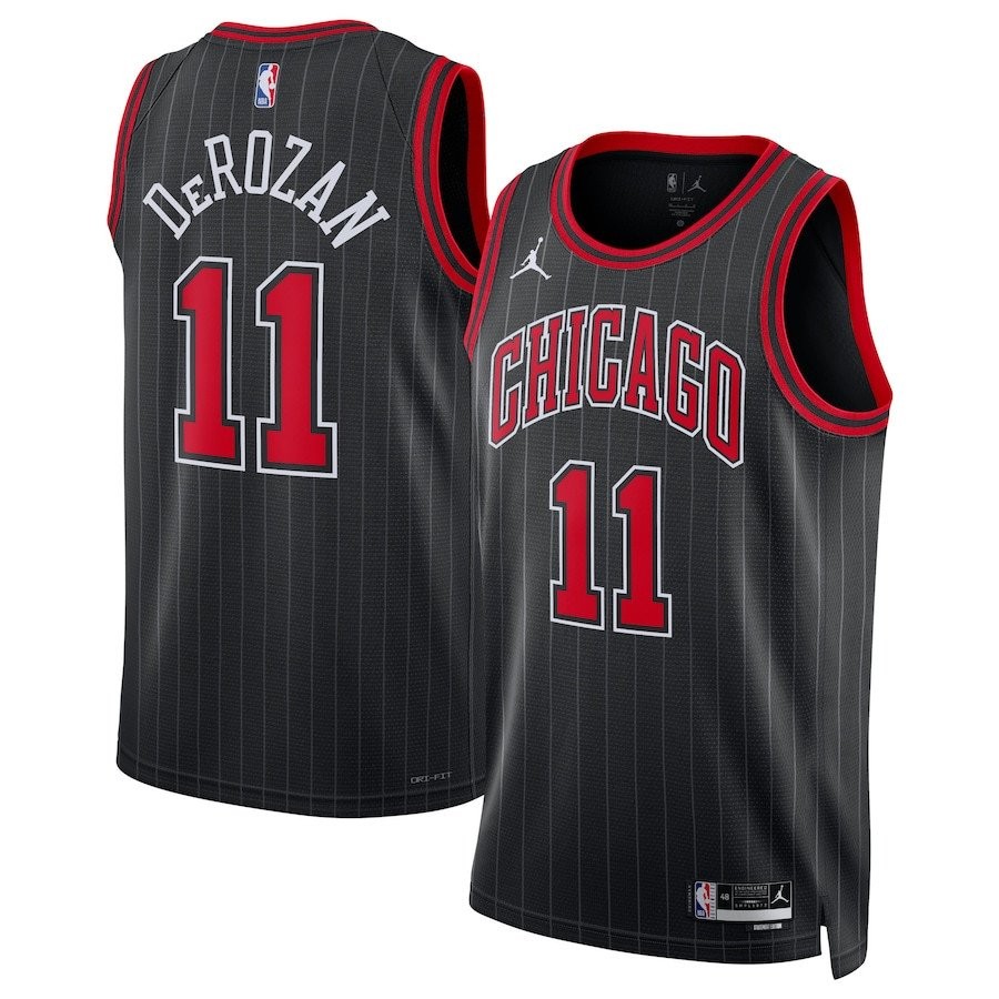 DeMar DeRozan 11 Chicago Bulls Unisex Swingman Jersey Statement Edition Black
