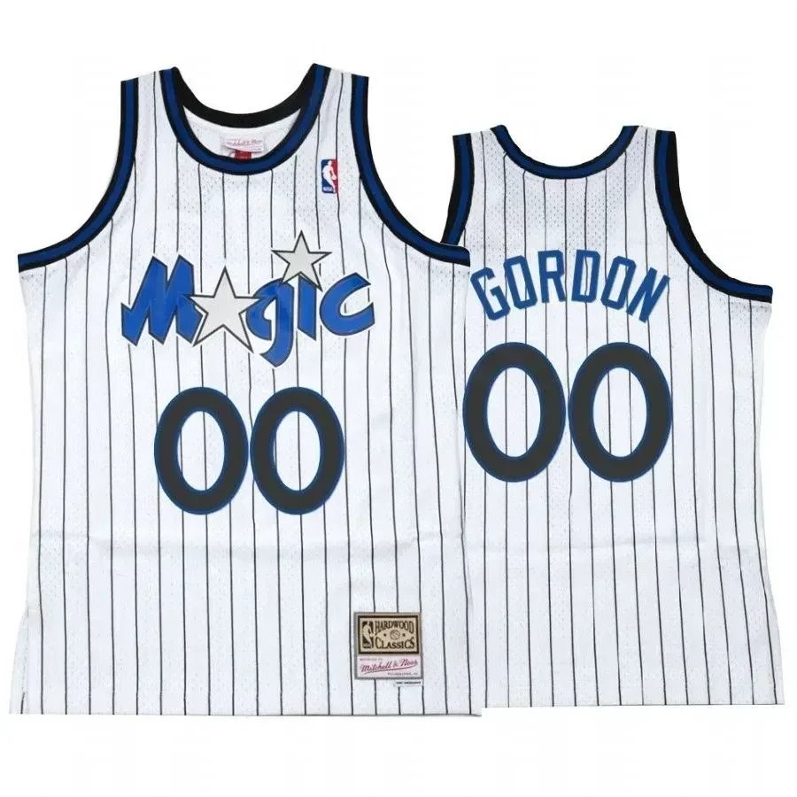 Men's Aaron Gordon 00 Orlando Magic White Hardwood Classics Jersey