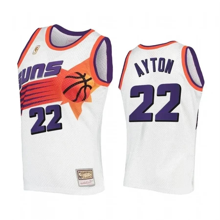 Men's Deandre Ayton 22 Phoenix Suns Hardwood Classics Jersey White