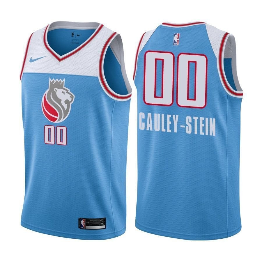 Kings Willie Cauley-Stein #00 City Edition Blue Basketball Jersey Unisex