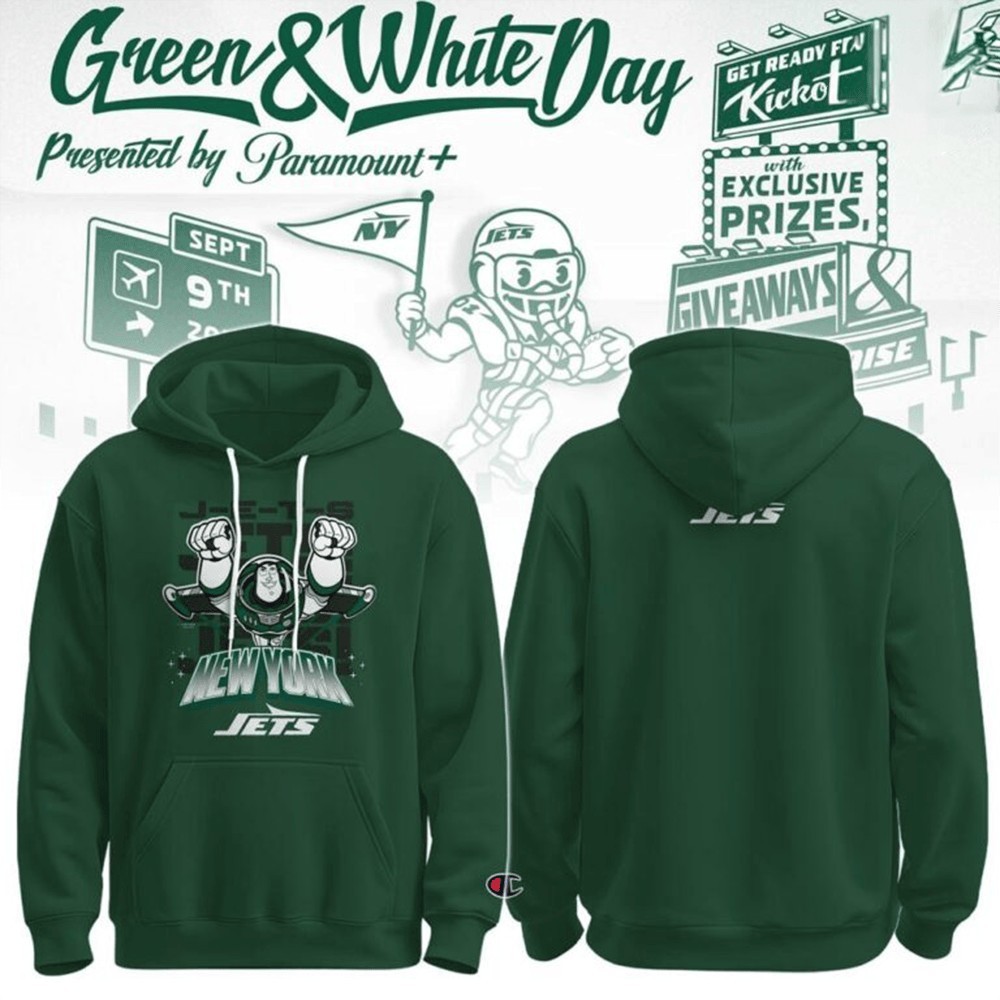 Musemora - Men's New York Jets Pullover Hoodie