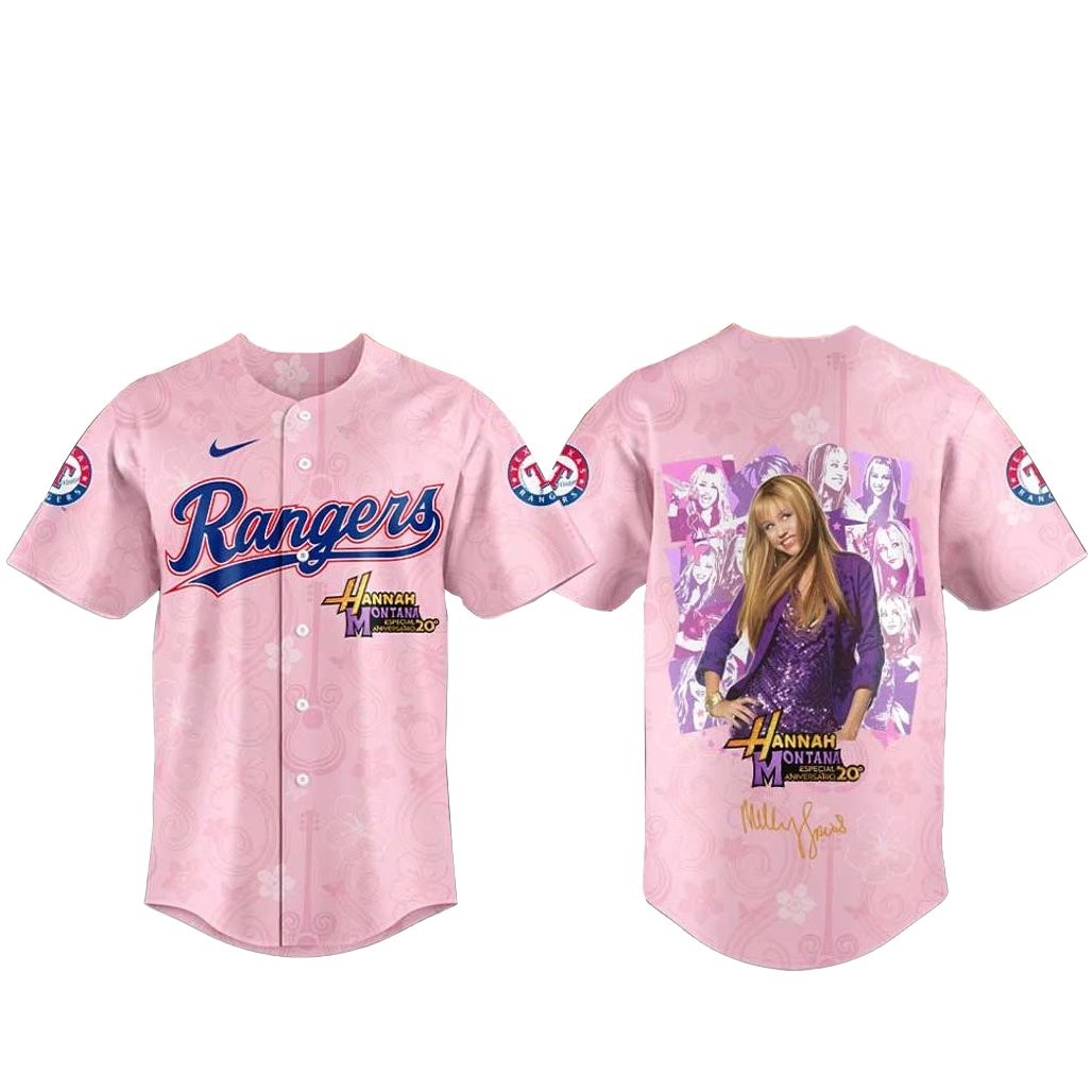 Texas Rangers x Hannah Montana 20th Anniversary Baseball Jersey