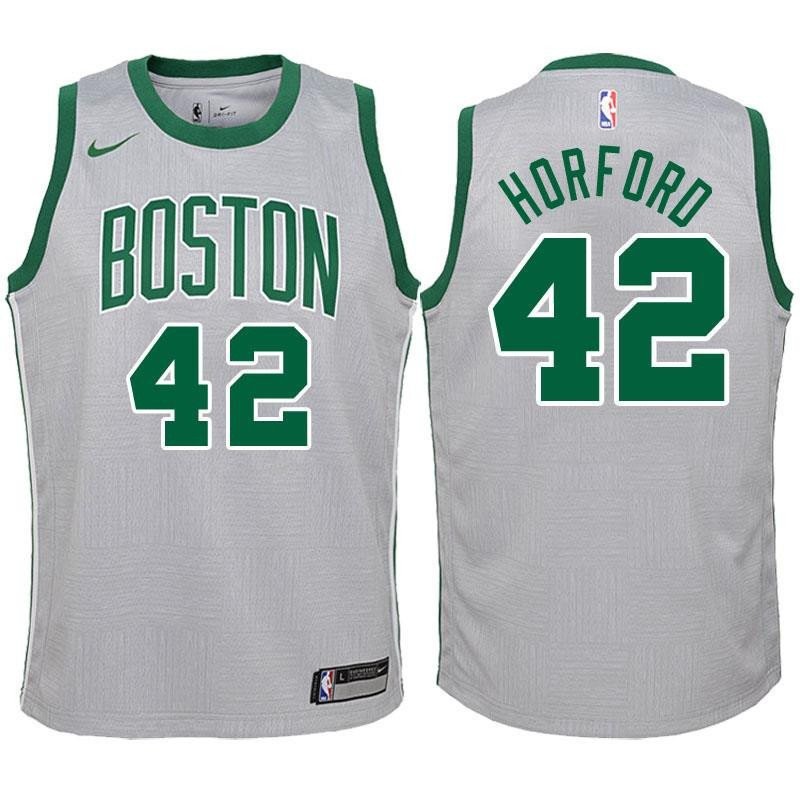 Youth Boston Celtics 42 Al Horford Gray Swingman Jersey-City Edition Jersey