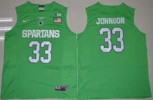 Men?? Michigan State Spartans 33 Magic Johnson Basketball Jersey Apple Jersey