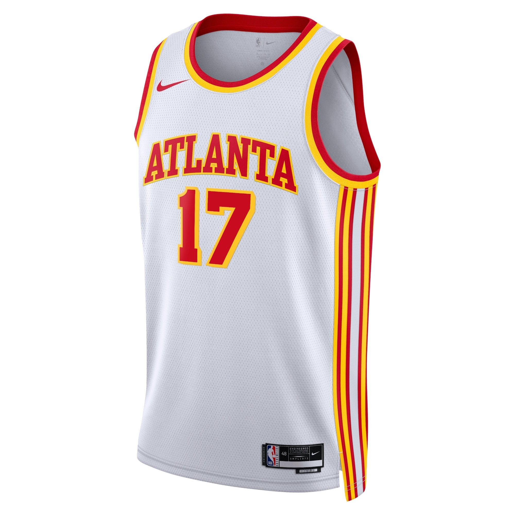 Atlanta Hawks Association Edition Swingman Jersey White Onyeka Okongwu Unisex