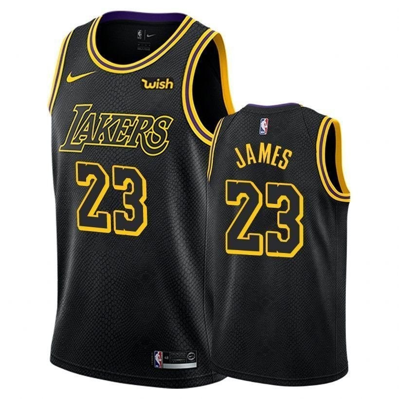 LeBron James 23 Lakers City Black Jersey - Men's Basketball Jersey S-3XL