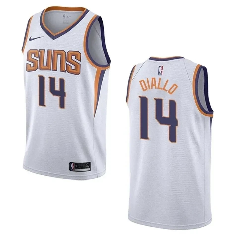 Men's Phoenix Suns Cheick Diallo #14 Association Swingman Jersey White