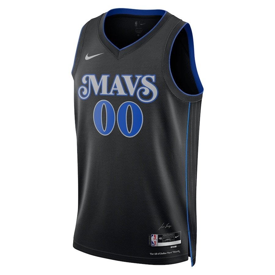 Dallas Mavericks 2023/24 Swingman Jersey Customized - City Edition - Black - Image 3