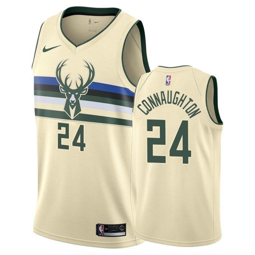 Pat Connaughton Bucks #24 City Cream Jersey Unisex Adult Sizes S-3XL