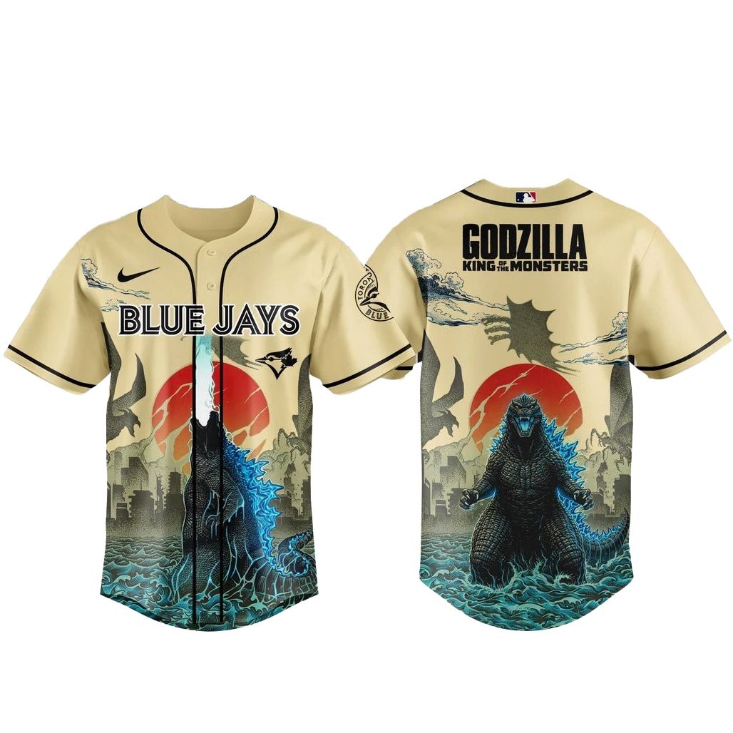 Toronto Blue Jays x Godzilla King of The Monsters Baseball Jersey