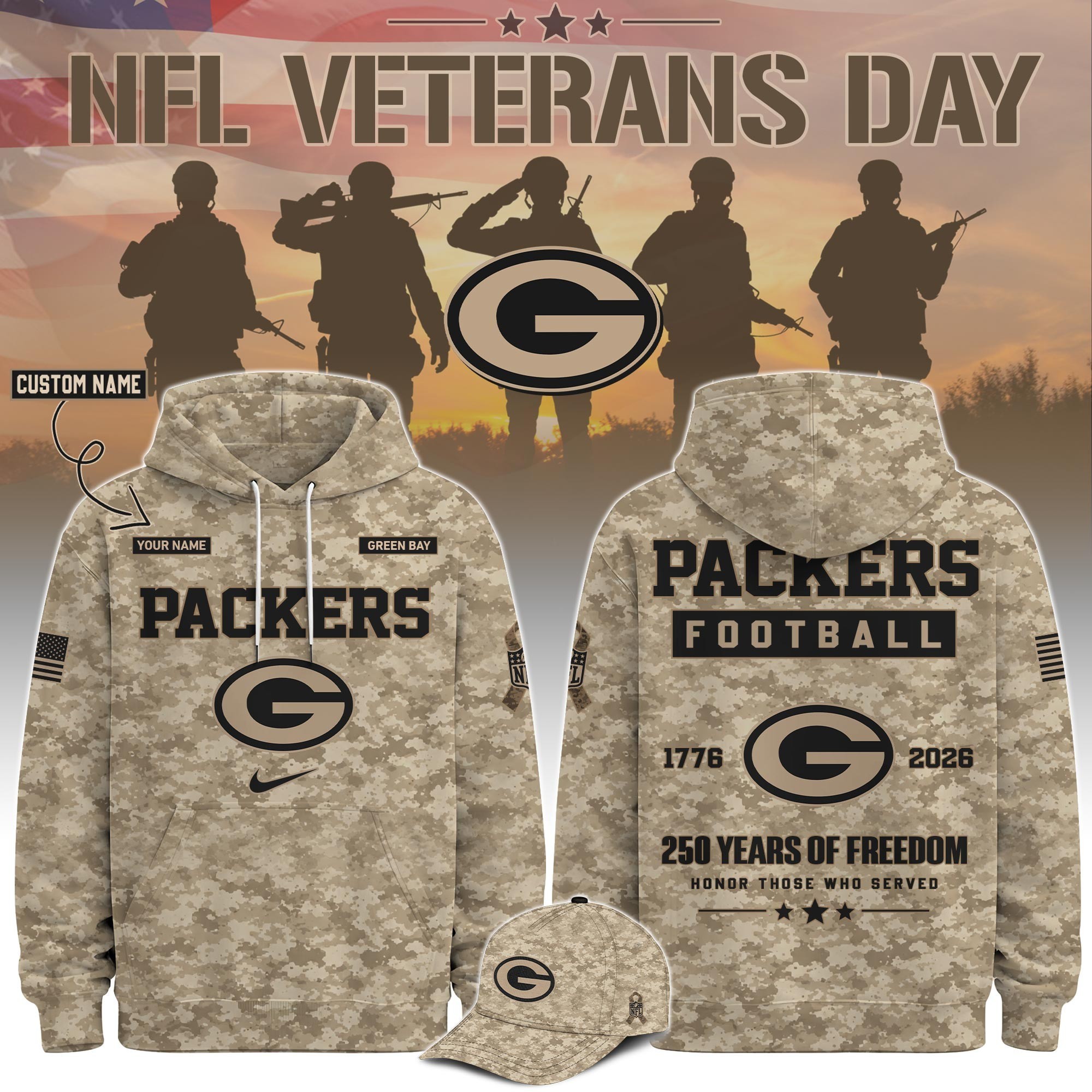 Musemora - Unisex Green Bay Packers Hoodie - Football