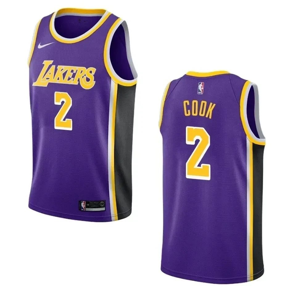 Men's Los Angeles Lakers Quinn Cook Statement Swingman Jersey Purple
