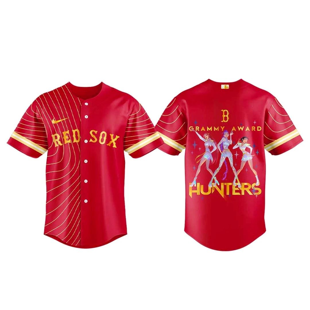 Boston Red Sox x KPop Demon Hunters 2026 Grammys Award Baseball Jersey