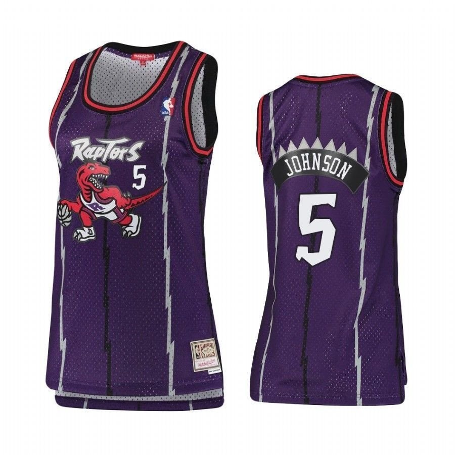 Women's Toronto Raptors Stanley Johnson 5 Hardwood Classics Jersey Multicolor S-3XL