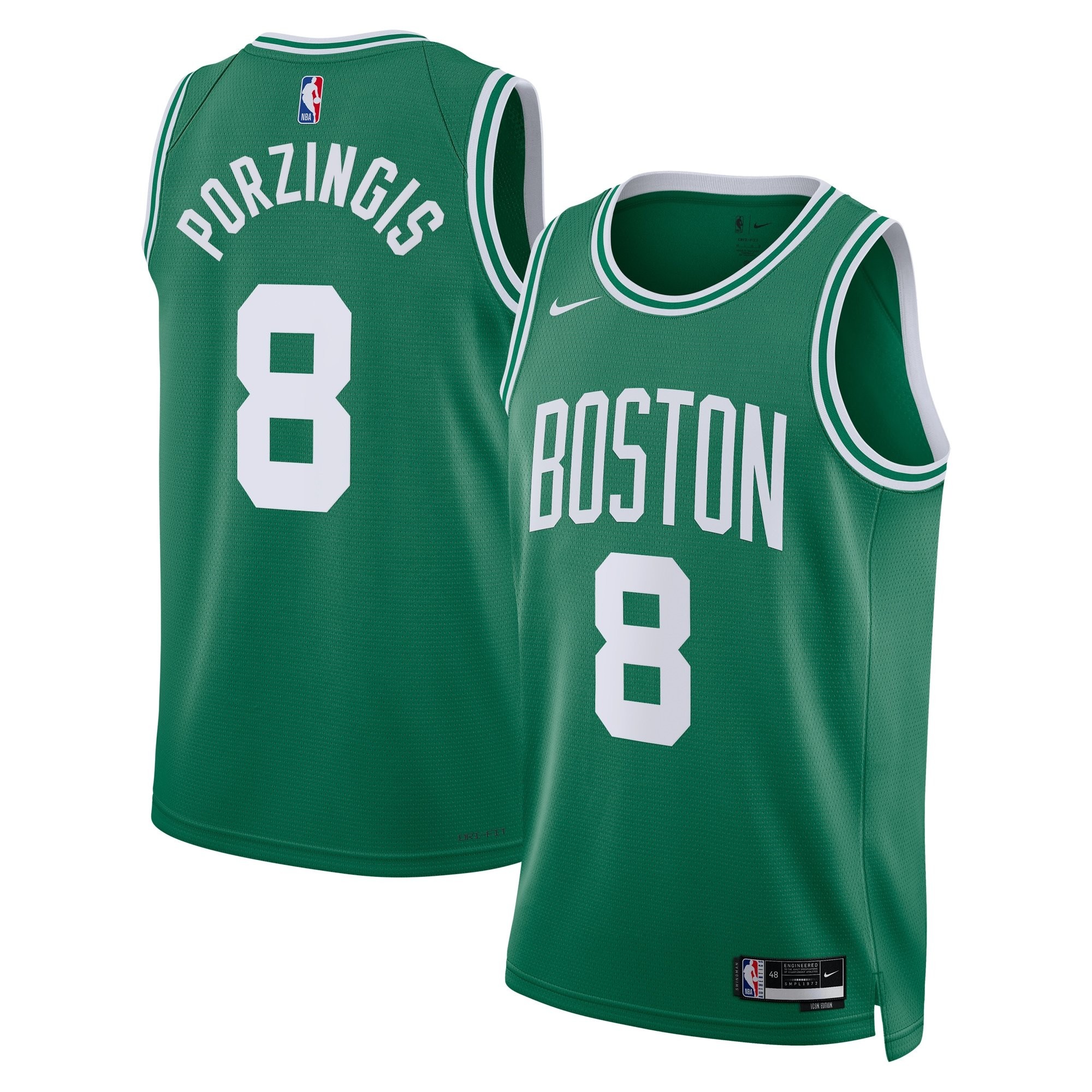Boston Celtics Icon Edition Swingman Jersey Kelly Green Kristaps Porzingis Unisex