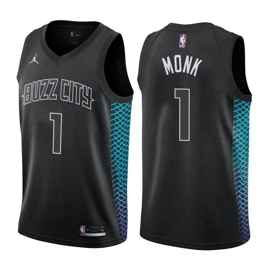 Men's Malik Monk Charlotte Hornets City Edition Black Basketball Jersey