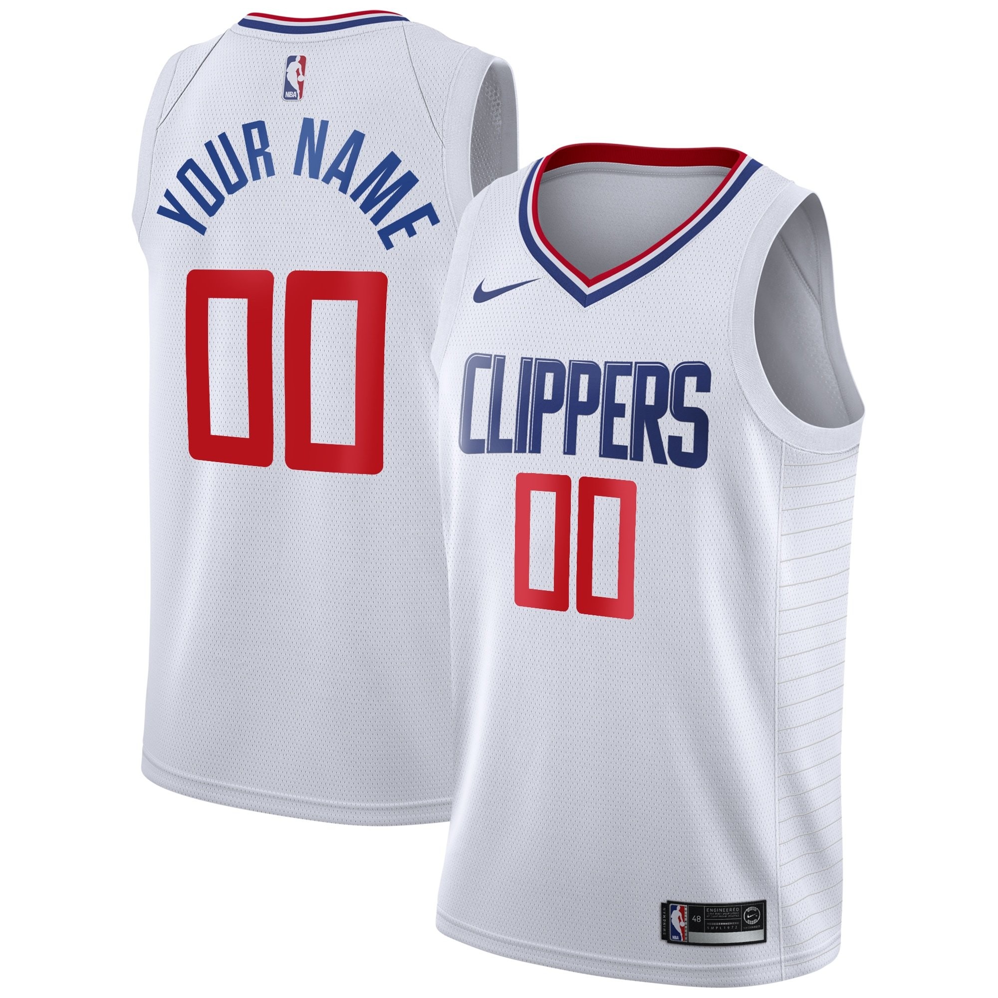 LA Clippers Association Swingman Jersey Custom Youth Multicolor S-3XL