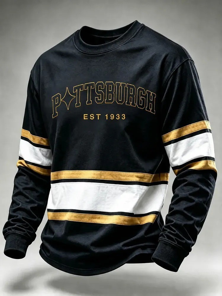 Musemora - Unisex Pittsburgh Steelers Long Sleeve Shirt - Football