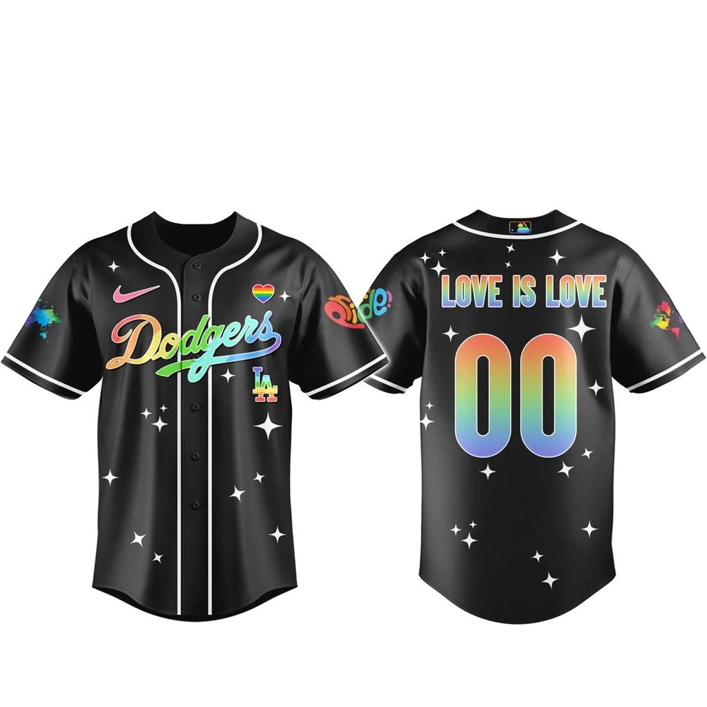 Custom Number Los Angeles Dodgers Diamond with Pride Baseball Jersey