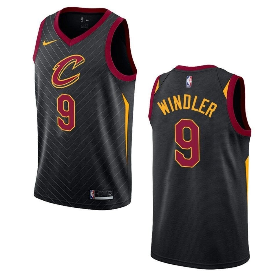 Men's Cleveland Cavaliers 9 Dylan Windler Statement Swingman Jersey Black