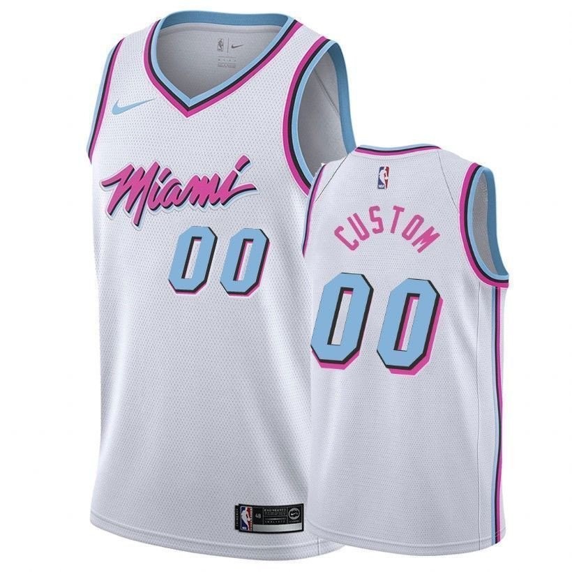 Heat Male Custom 00 City White Jersey