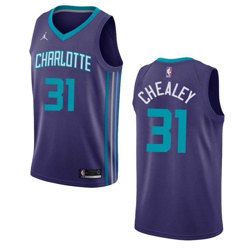 Men's Charlotte Hornets Joe Chealey #31 Statement Swingman Jersey Purple