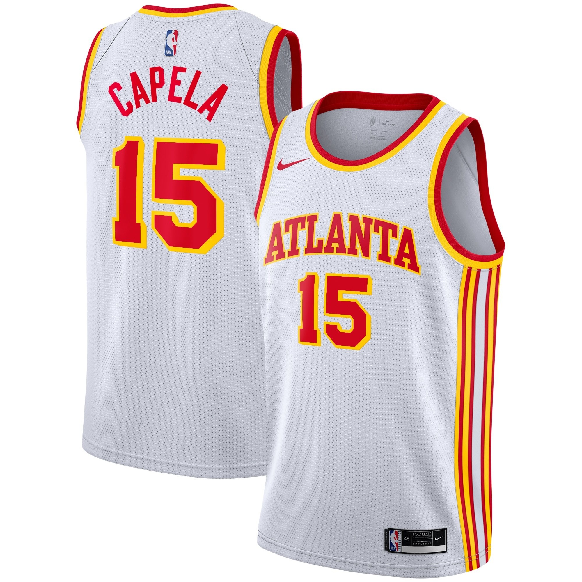 Atlanta Hawks Association Edition Swingman Jersey White Clint Capela Youth