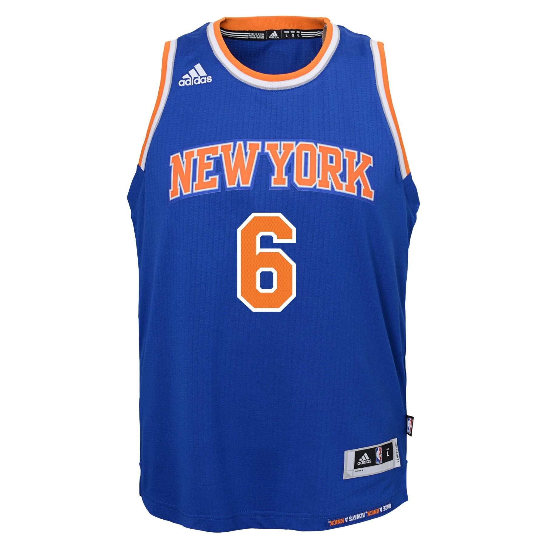Kristaps Porzingis New York Knicks Youth Road 2014-2015 Swingman Jersey - Blue - Image 5