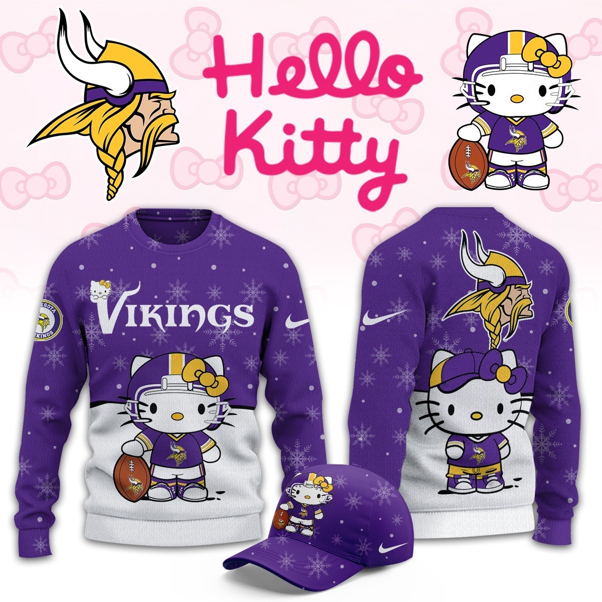 Musemora - Unisex Minnesota Vikings Sweatshirt - Football