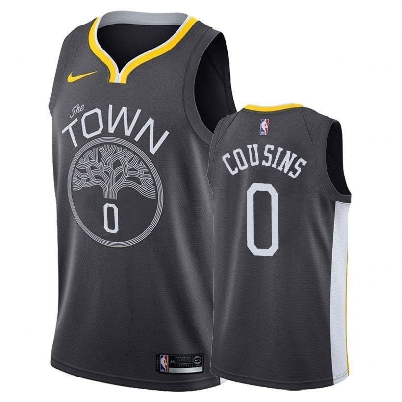 Men's Warriors Demarcus Cousins #0 Black Basketball Jersey - Polyester, Sizes S-3XL