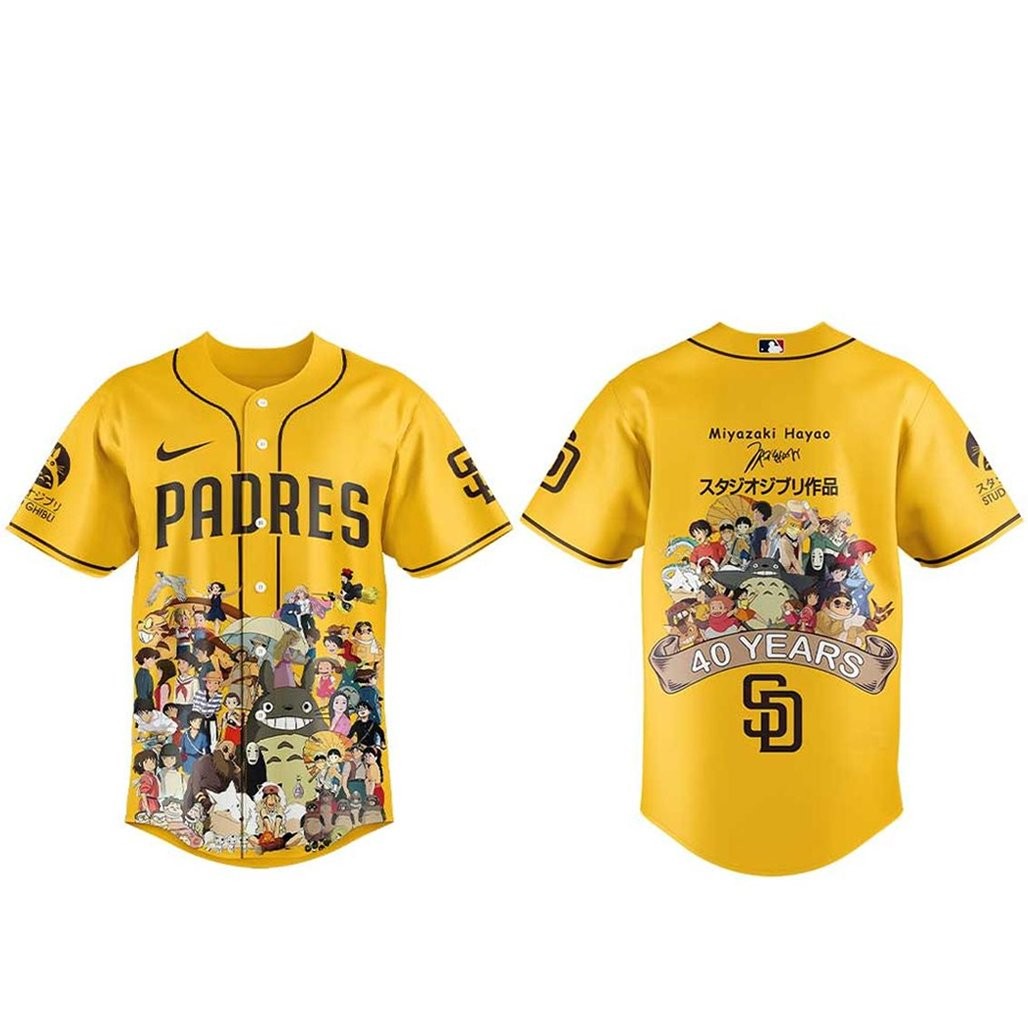 San Diego Padres Studio Ghibli 40th Anniversary 2026 Baseball Jersey
