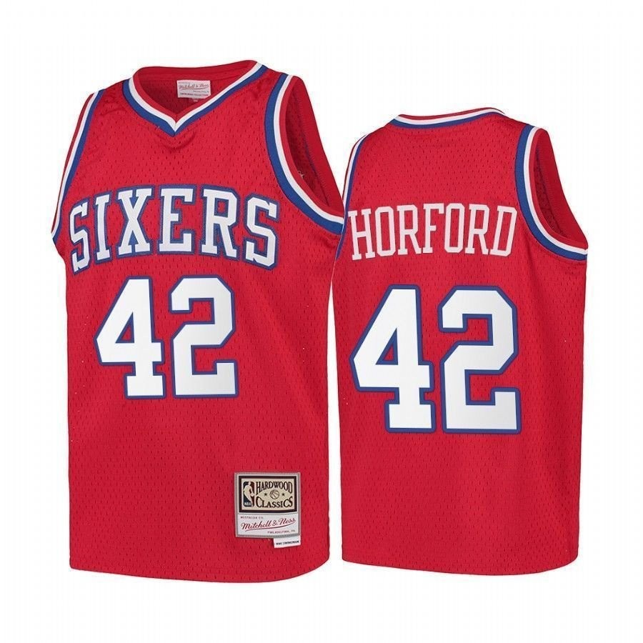 Youth Al Horford Philadelphia 76ers Hardwood Classics Jersey Red - Kids Size