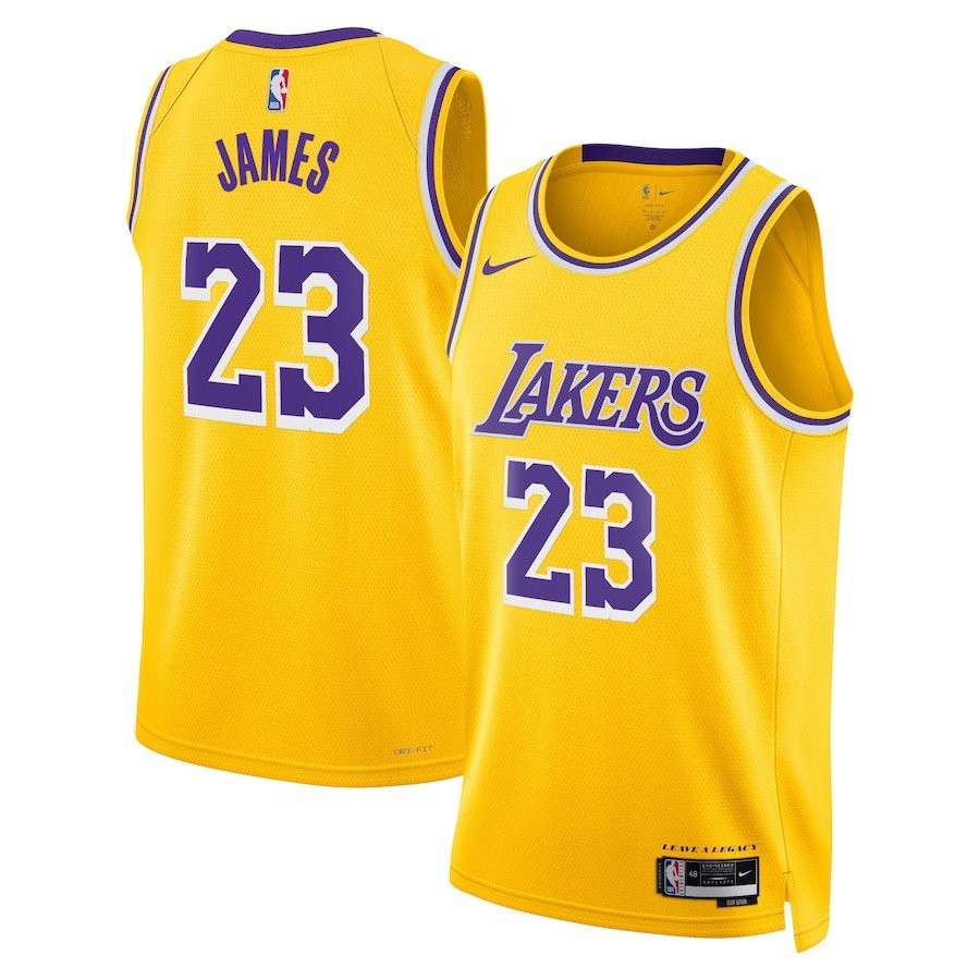 Lebron James 23 Los Angeles Lakers Unisex Swingman Jersey Icon Edition Gold