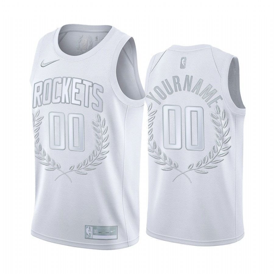 Men's Custom Houston Rockets White Glory Awards Jersey S-3XL Multicolor