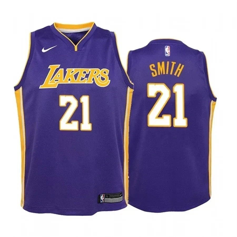 Youth J.r. Smith Los Angeles Lakers Purple State Jersey - Unisex 100% Polyester S-3XL