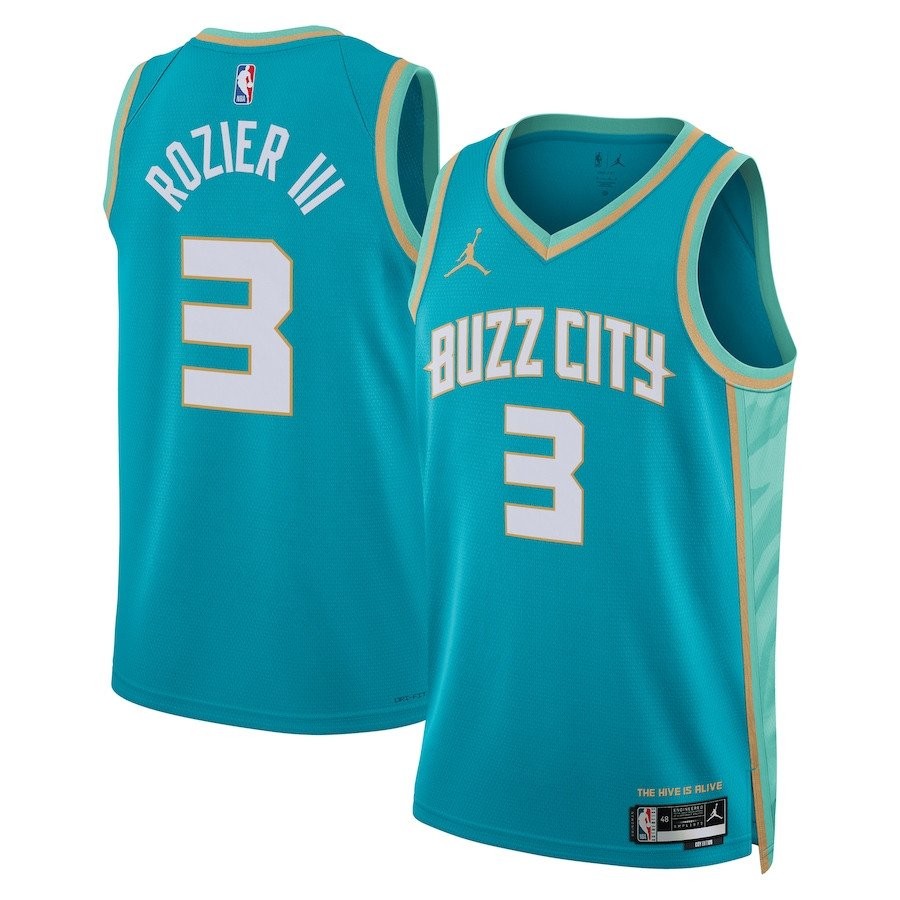 Terry Rozier III Charlotte Hornets 2023/24 City Edition Swingman Jersey Teal Multicolor
