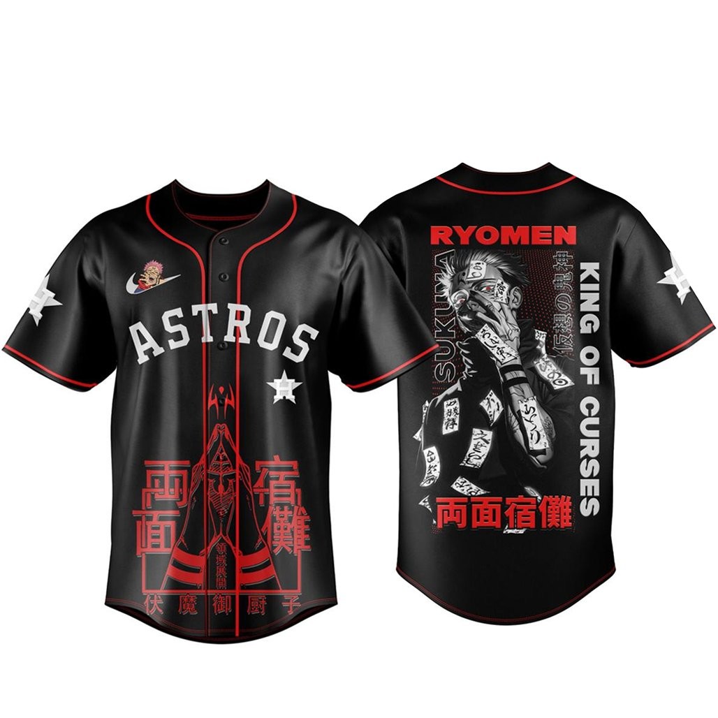 Houston Astros x Jujutsu Kaisen Night 2026 King of Curses Sukuna Baseball Jersey