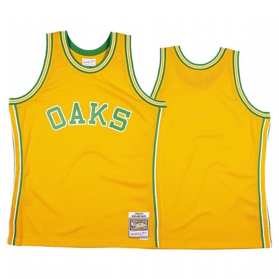 Men's Oakland Oaks Aba Yellow Hardwood Classics 1968-69 Jersey